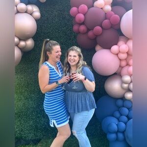 Blue and White Striped Nautica Dress